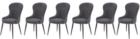 Set 6 scaune K366 velvet gri
