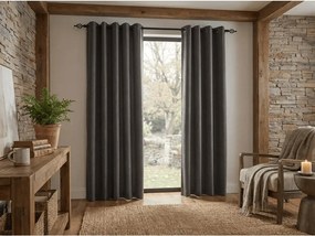 Draperie opaca DUNES VELVET 140x250 cm, gri inchis Agatat: Rejansa