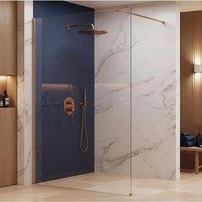 Paravan de dus Rea Flexi Transparent 110 cm cupru periat