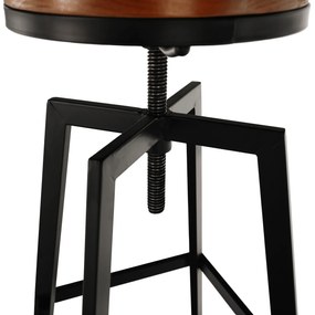 Scaun de bar, negru/ stejar, DINEA