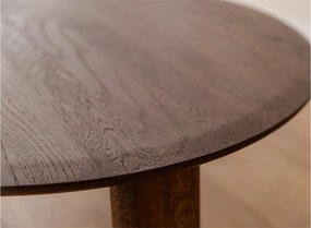 Măsuță lemn masiv nuc rotundă Monte finisaj Ø71×34 cm