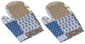 Mănușă de bucătărie Bellatex Patchwork albastru ,28 x 18 cm, 2 buc