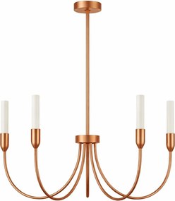 Candelabru cu 5 brate AUGUSTINE cupru/alb