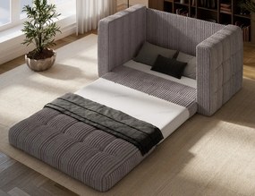Canapea Kastol , light gri velour extensibil, 137x71x74 cm – Modullo 04