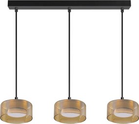 Brilagi - LED Lustră suspendată pe cablu AURA LUX 3xGX53/30W/230V negru/auriu