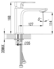 Baterie lavoar Cosmo, monocomandă