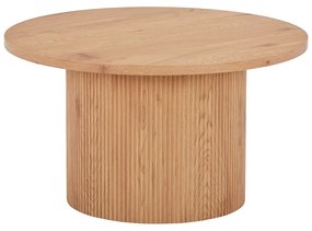 Măsuță de cafea în culoare naturală rotundă cu aspect de lemn de plop ø 80 cm Boavista – House Nordic