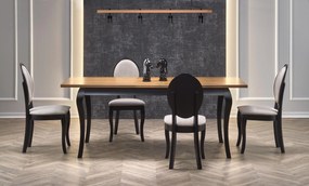 Masă de sufragerie Warin (gri închis + negru) (pentru 6 până la 8 persoane). 1028063