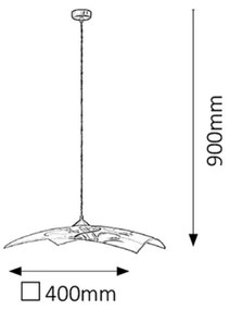 Rabalux 3694 - Lustra ELINA 1xE27/60W/230V