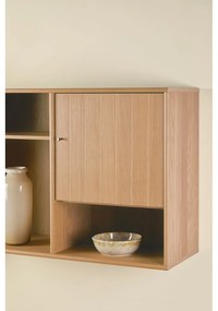Bibliotecă în culoare naturală cu aspect de lemn de stejar suspendată 89x61 cm Mistral – Hammel Furniture