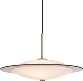 Halo Design 743629 - Lustru pe cablu ORBIT, 3 x G9, 7W, 230V, Ø 40 cm, alb/alamă/sticlă fumurie