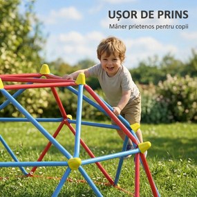 Outsunny Cadru de catarat, Jungle Gym, Turn geometric de catarat in aer liber cu rama din otel rezistenta la rugina | Aosom Romania