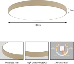 Brilagi-LED Plafonieră POOL LED, 128 W, 230 V, 3000/4500/6000 K, Ø 100 cm, bej
