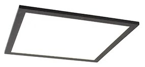 Plafoniera moderna neagra incluzând LED 40 cm - Liv