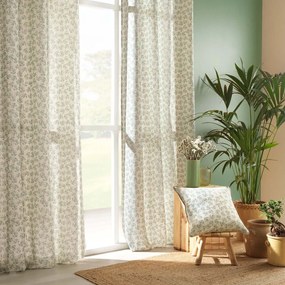 Draperie albă/verde 140x240 cm Maddy – douceur d'intérieur