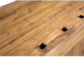 Banc de tamplar, L184 74 H92 cm, usi glisante, natur antic, lemn masiv