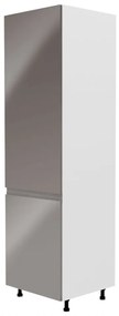 Zondo Dulap de bucătărie pentru frigider încorporat D60ZL Aurellia (alb + gri lucios) (S). 1015827