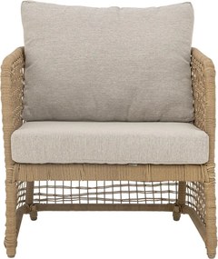 Fotoliu de grădină din polirattan cu perne incluse, L75×H70×W72 cm, „Penzano", Bloomingville
