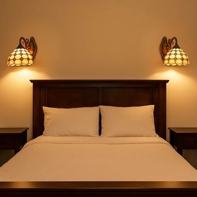 Brilagi - Aplică de perete Tiffany DORAN din vitralii, 1xE27/40W/230V
