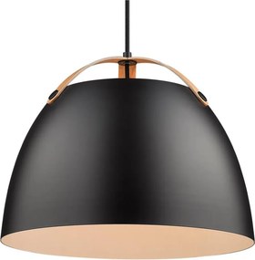 Halo Design 734887 - Lampă suspendată pe cablu OSLO 1xE27/40W/230V, Ø 40 cm, negru/stejar