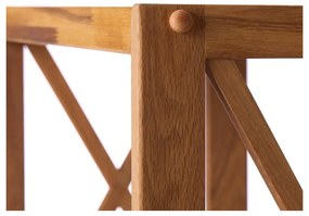 Etajeră în culoare naturală din lemn de stejar 70x87 cm X-Shelf – Unique Furniture