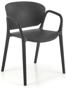 Scaun din plastic negru K491