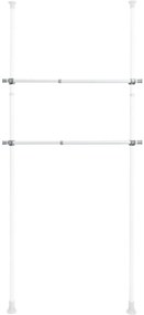 Wenko Set de 2 bare telescopice orizontaleHerkules, alb