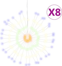 vidaXL Lumină stelară de Crăciun 140 LED-uri 8 buc., multicolor, 17 cm
