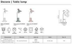Lampa de birou camera copii cu suport telefon si pixuri, Devone roz