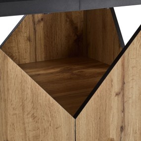 Masă de sufragerie modernă cu model de fibre de lemn, Maro deschis | Aosom Romania