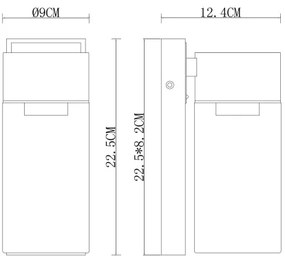 Aplică de exterior ETSI 1xE27/40W/230V IP44 Globo 31975