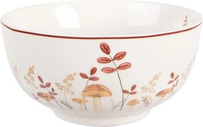 Bol pentru supă din porțelan, bej, Colecția Mushrooms, 500 ml