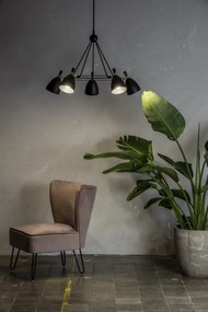 Lustra cu 5 spoturi design modern CHARLOTTE negru