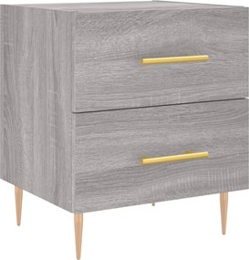 vidaXL Noptieră, gri sonoma, 40x35x47,5 cm, lemn compozit