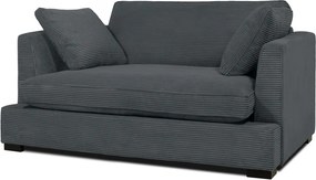 Fotoliu gri cu tapițerie din catifea reiată Mobby – Scandic