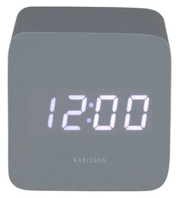 Karlsson 5982GY ceas LED de design cu alarmă gri,7 cm