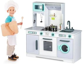 Bucatarie mare din lemn pentru copii cu accesorii