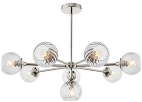 Endon 104051 - Lustru pe tijă ALLEGRA 8xE14/7W/230V crom lucios