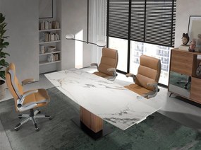 Scaun de birou pivotant design LUX Brown