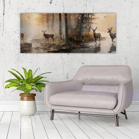 Tablou - Vintage pictura wildlife (120x50 cm)