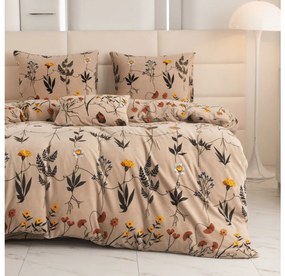 Lenjerie de pat din microplush HERBARIU bej Dimensiune lenjerie de pat: 2 buc 70 x 90 cm | 200 x 220 cm