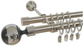Galerie dubla KULA NEGRU /19 - INOX (Alege marime: 400 cm)