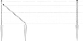 vidaXL Gard cu Stâlp Argintiu 0,6 x 50 m Oțel