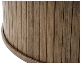 Măsuță de cafea maro rotundă cu aspect de lemn de stejar ø 90 cm Nola – Unique Furniture