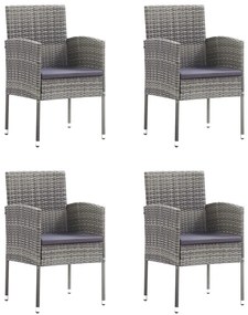 3067833 vidaXL Set mobilier pentru grădină, 5 piese, gri