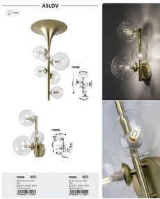 Aplica de perete cu 3 surse de lumina Aslov