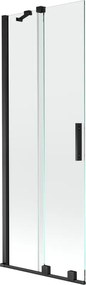 Mexen Velar paravan de duș cu 2 canaturi glisant, 75 x 150 cm, transparent, negru - 896-075-000-01-70