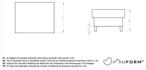 Taburet gri închis Simon – Miuform