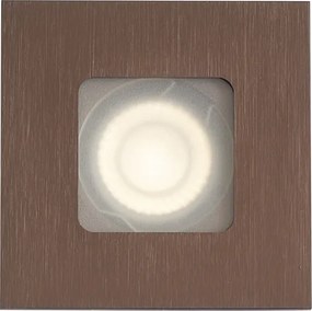Set de 6 spoturi încastrate moderne bronz închis pătrat IP44 - Qure