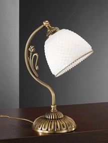 Veioza, lampa de masa clasica design italian din alama si sticla 8601 RA-P. 8601 P